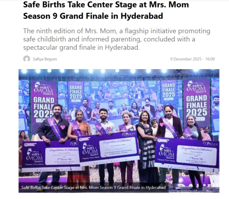 Celebrating Safe Motherhood at Mrs. Mom Season 9 Grand Finale, Hyderabad